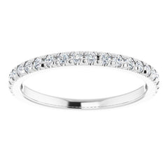 Platinum 1/4 CTW Natural Diamond French-Set Anniversary Band