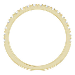 14K Yellow 1/3 CTW Natural Diamond French-Set Anniversary Band