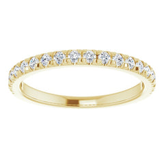 14K Yellow 1/3 CTW Natural Diamond French-Set Anniversary Band