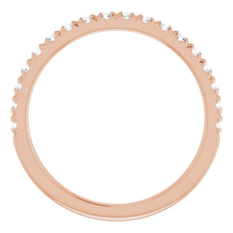 14K Rose 1/3 CTW Natural Diamond French-Set Anniversary Band