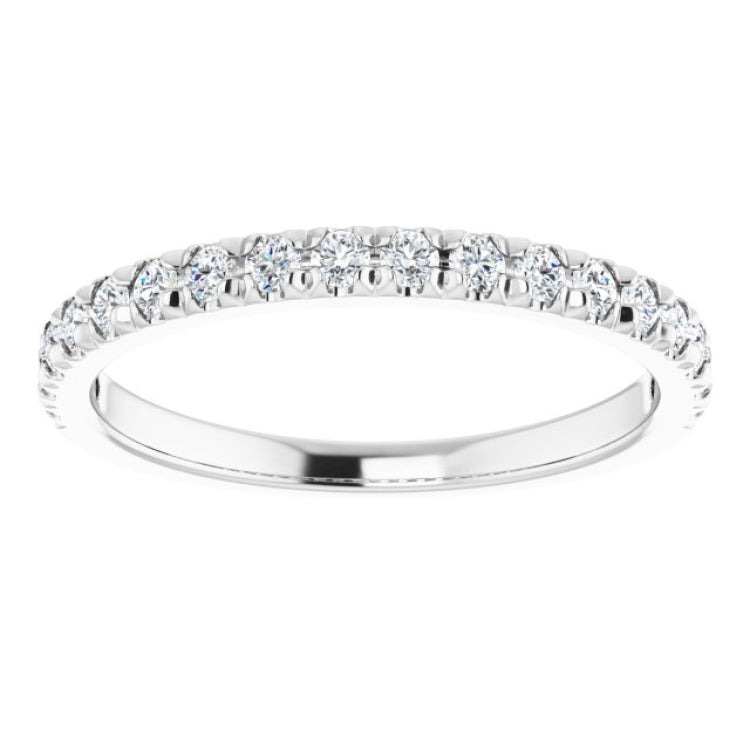 Platinum 1/3 CTW Natural Diamond French-Set Anniversary Band