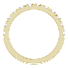 14K Yellow 3/4 CTW Natural Diamond French-Set Anniversary Band