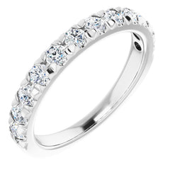 Platinum 3/4 CTW Natural Diamond French-Set Anniversary Band