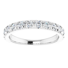 Platinum 3/4 CTW Natural Diamond French-Set Anniversary Band