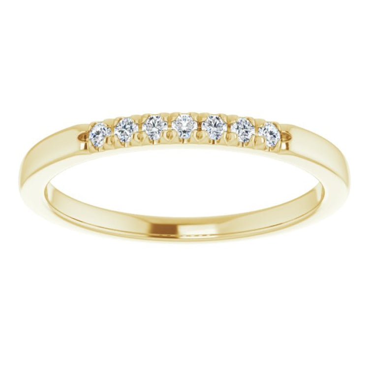 14K Yellow 1/10 CTW Natural Diamond French-Set Anniversary Band