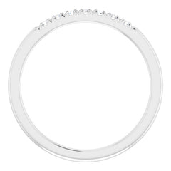 14K White 1/6 CTW Natural Diamond French-Set Anniversary Band