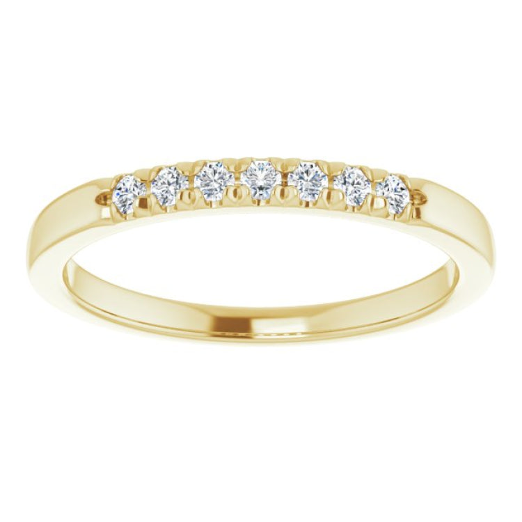 14K Yellow 1/6 CTW Natural Diamond French-Set Anniversary Band