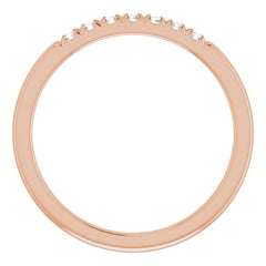 14K Rose 1/6 CTW Natural Diamond French-Set Anniversary Band