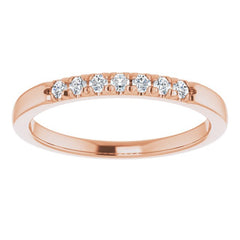 14K Rose 1/6 CTW Natural Diamond French-Set Anniversary Band