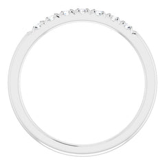14K White 1/5 CTW Natural Diamond French-Set Anniversary Band