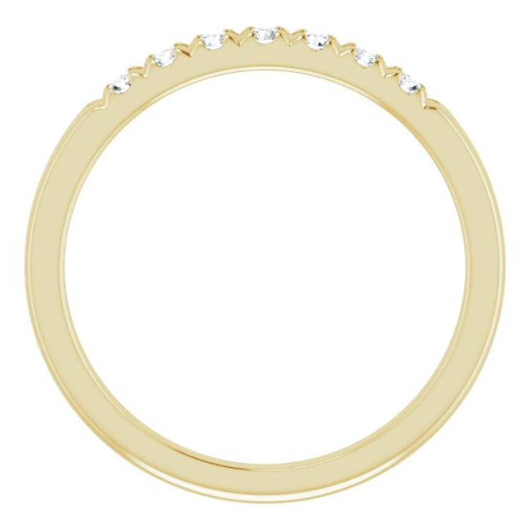 14K Yellow 1/5 CTW Natural Diamond French-Set Anniversary Band