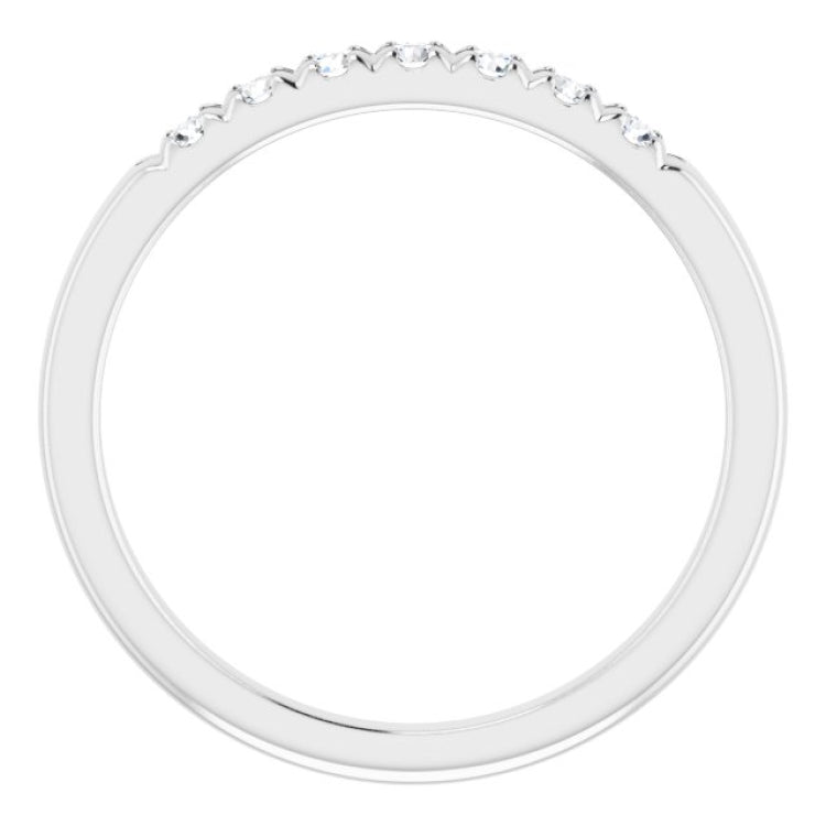 Platinum 1/5 CTW Natural Diamond French-Set Anniversary Band