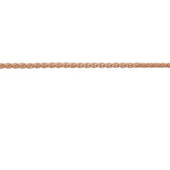 14K Rose Recycled Metal 1 mm Wheat Chain by the Inch