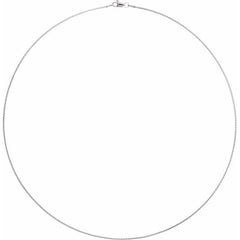 14K White 1 mm Wheat 20" Chain