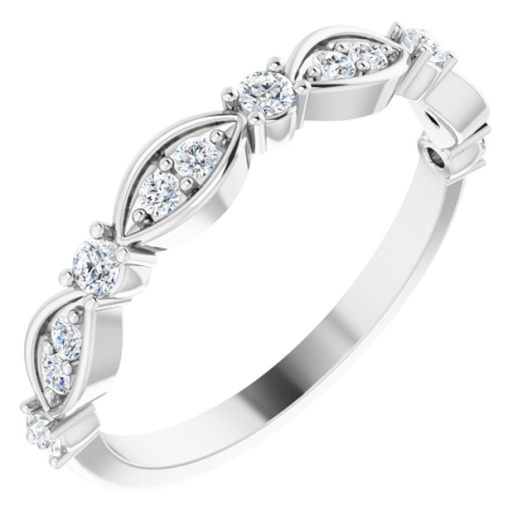 14K White 1/4 CTW Natural Diamond Anniversary Band