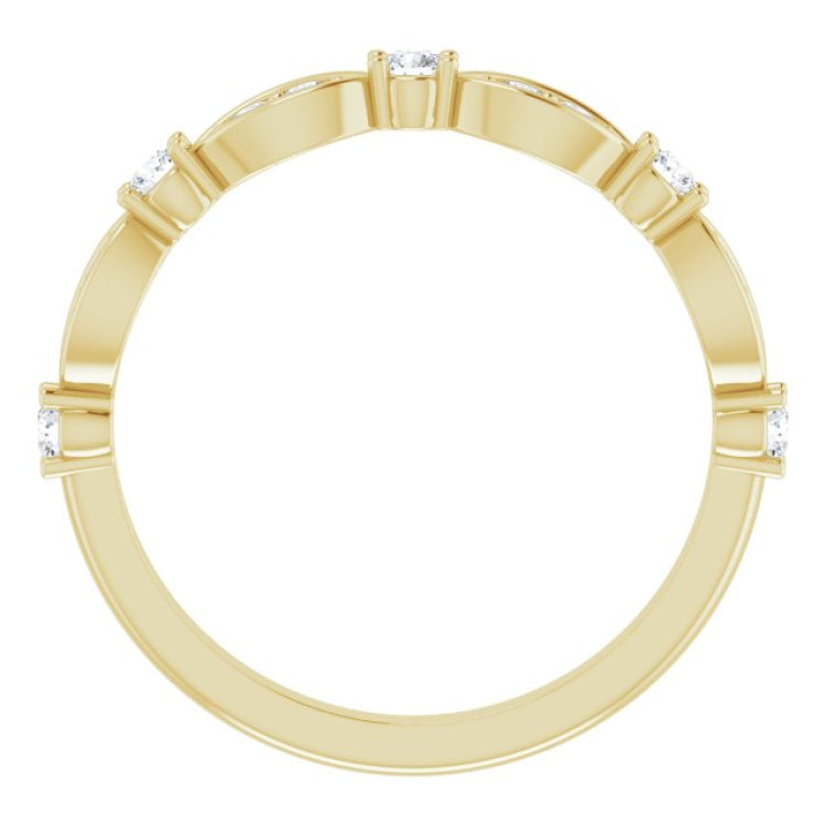 14K Yellow 1/4 CTW Natural Diamond Anniversary Band