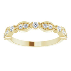14K Yellow 1/4 CTW Natural Diamond Anniversary Band