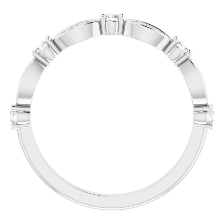 Platinum 1/4 CTW Natural Diamond Anniversary Band