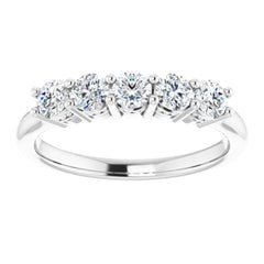 Platinum 1/6 CTW Natural Diamond Anniversary Band