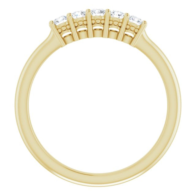 14K Yellow 1/4 CTW Natural Diamond Anniversary Band