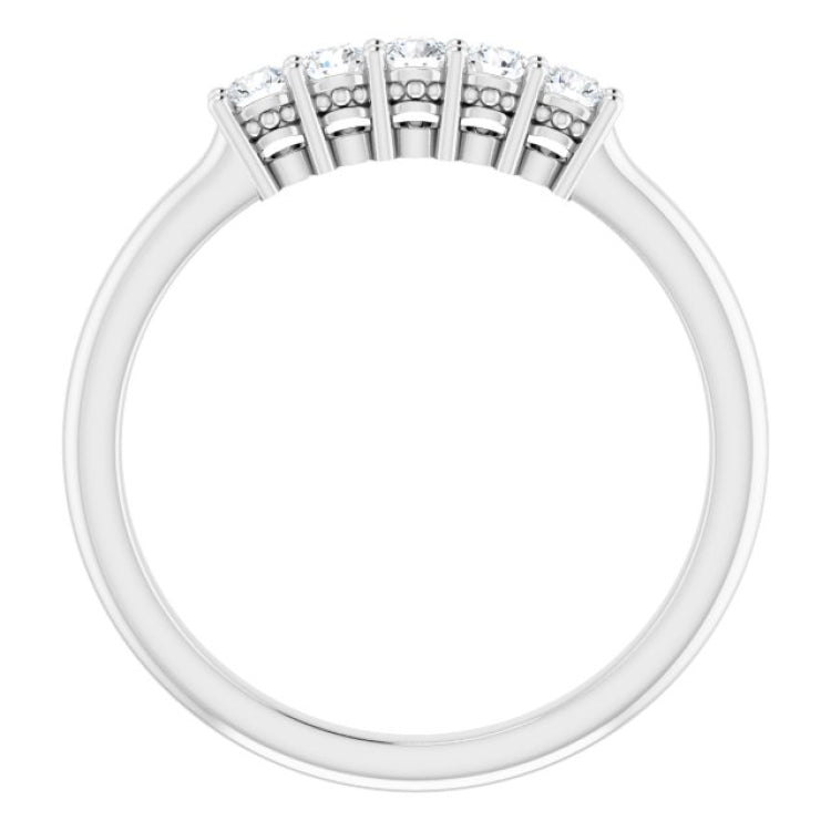 Platinum 1/4 CTW Natural Diamond Anniversary Band