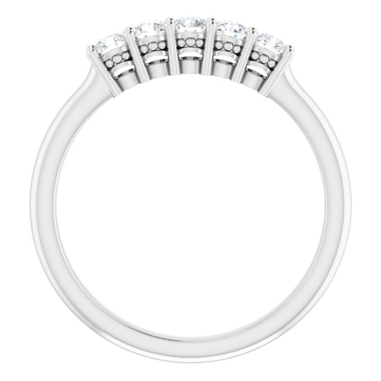 14K White 1/3 CTW Natural Diamond Anniversary Band