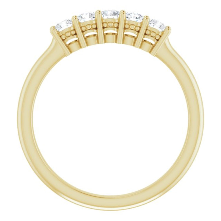 14K Yellow 1/3 CTW Natural Diamond Anniversary Band