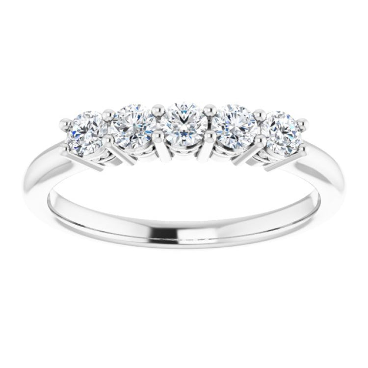 Platinum 1/3 CTW Natural Diamond Anniversary Band