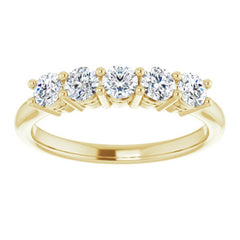 14K Yellow 5/8 CTW Natural Diamond Anniversary Band