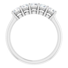 Platinum 5/8 CTW Natural Diamond Anniversary Band