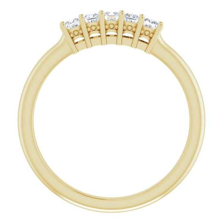 14K Yellow 1/4 CTW Natural Diamond Anniversary Band