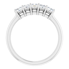 Platinum 5/8 CTW Natural Diamond Anniversary Band