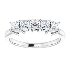 Platinum 3/4 CTW Natural Diamond Anniversary Band