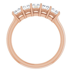 14K Rose 1 CTW Natural Diamond Anniversary Band