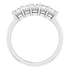 Platinum 1 CTW Natural Diamond Anniversary Band