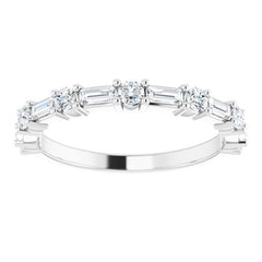 Platinum 1/3 CTW Natural Diamond Anniversary Band