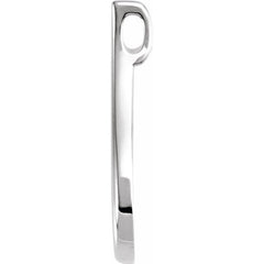 14K White 22x12 mm Freeform Pendant