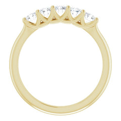 14K Yellow 1/2 CTW Natural Diamond Anniversary Band