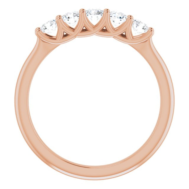 14K Rose 1/2 CTW Natural Diamond Anniversary Band