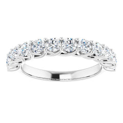 Platinum 1 1/8 CTW Natural Diamond Anniversary Band