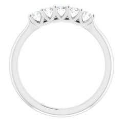 14K White 1/3 CTW Natural Diamond Anniversary Band