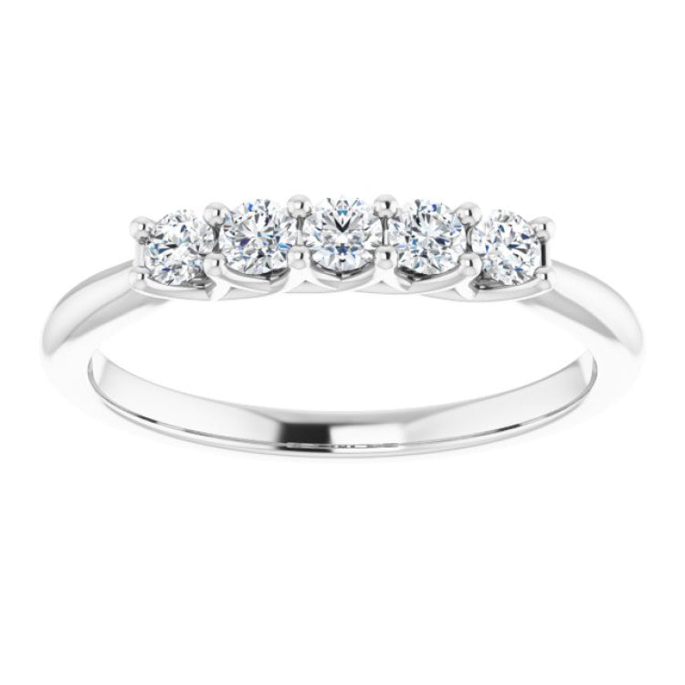 14K White 1/3 CTW Natural Diamond Anniversary Band
