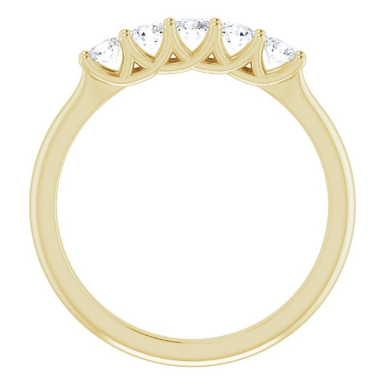 14K Yellow 3/8 CTW Natural Diamond Anniversary Band