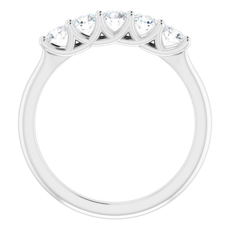 Platinum 5/8 CTW Natural Diamond Anniversary Band