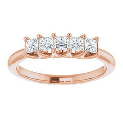 14K Rose 1/2 CTW Natural Diamond Anniversary Band