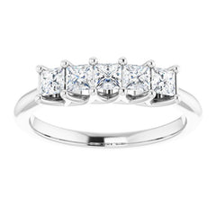 Platinum 5/8 CTW Natural Diamond Anniversary Band