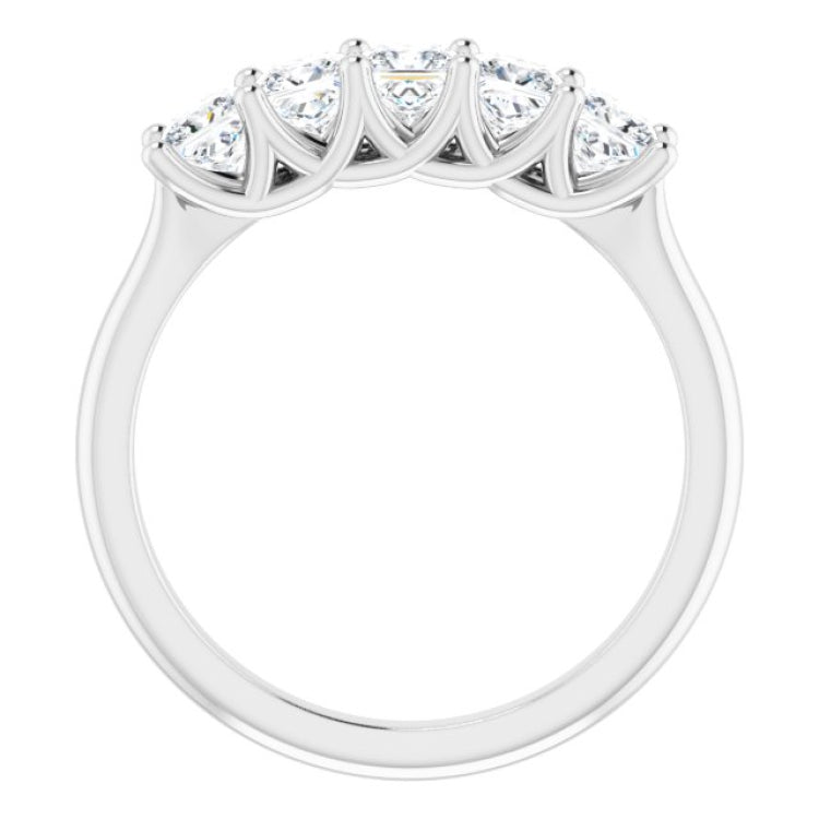 Platinum 1 CTW Natural Diamond Anniversary Band