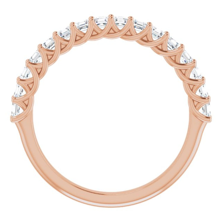 14K Rose 3/4 CTW Natural Diamond Anniversary Band