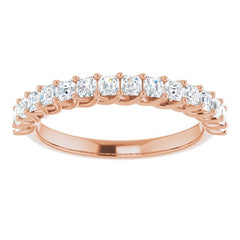 14K Rose 3/4 CTW Natural Diamond Anniversary Band