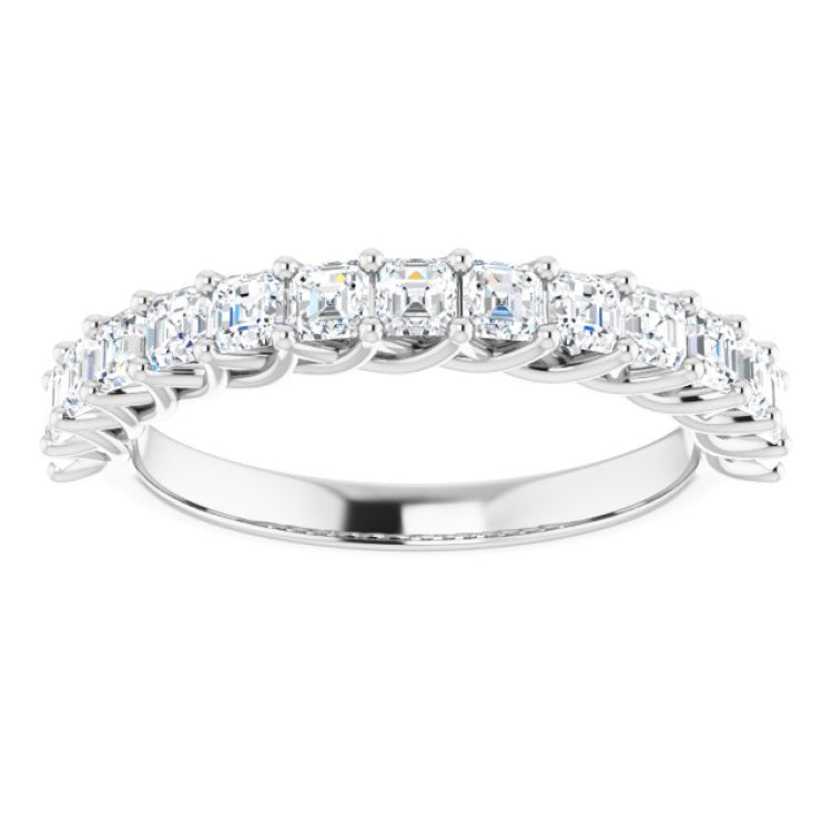 Platinum 1 1/8 CTW Natural Diamond Anniversary Band